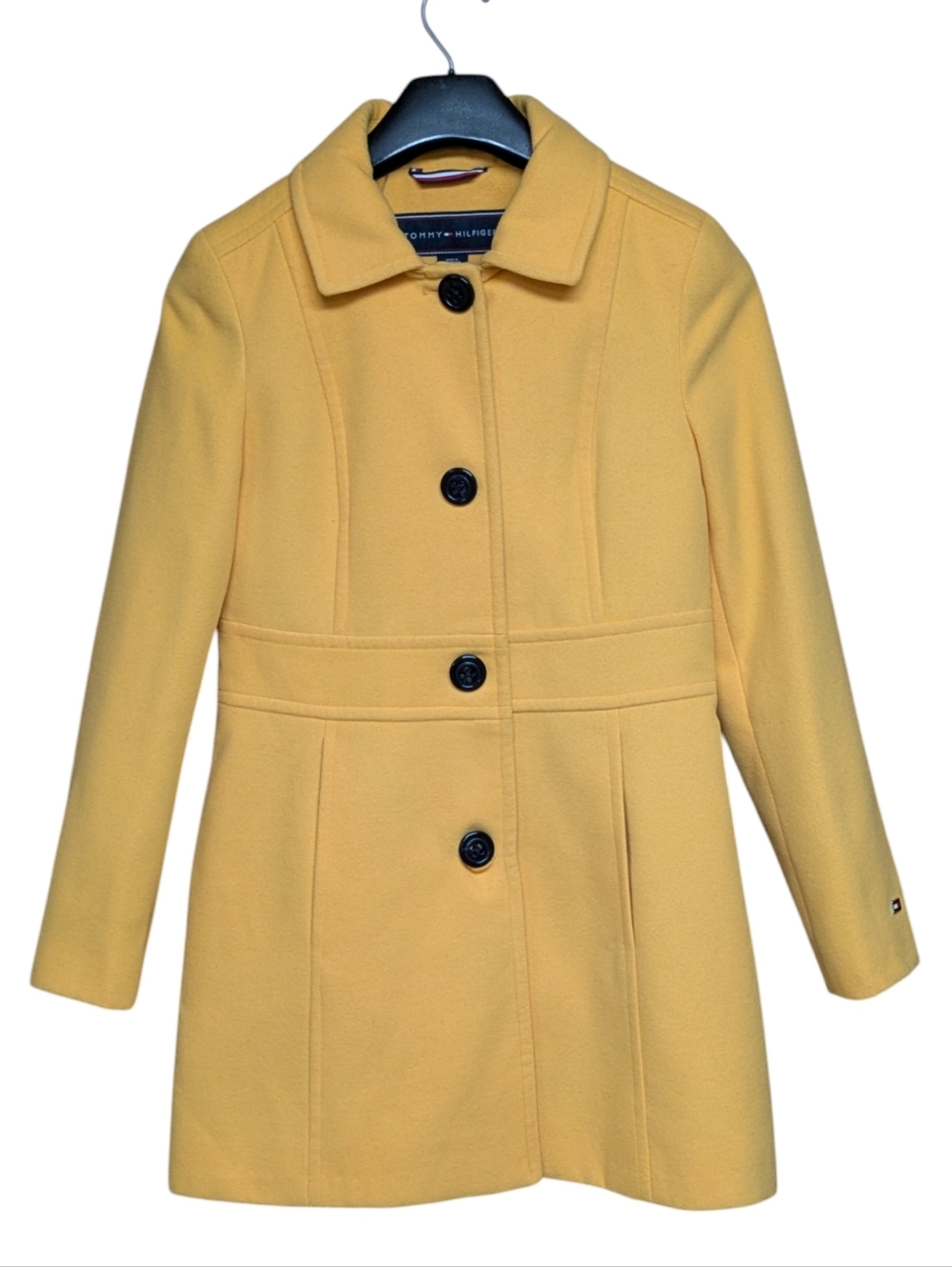 Tommy Hilfiger Yellow Pea Coat Size Small